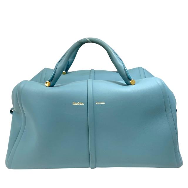 エマ様　マックスマーラ　エルサ　2wayボストンバッグ　ハンド　黒　レザー Max Mara（マックスマーラ） エルサ 2WAY ボストンバッグ ハンドバッグ