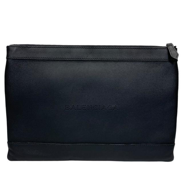 バレンシアガ レザー クラッチバッグ パンチングロゴ セカンドバッグ