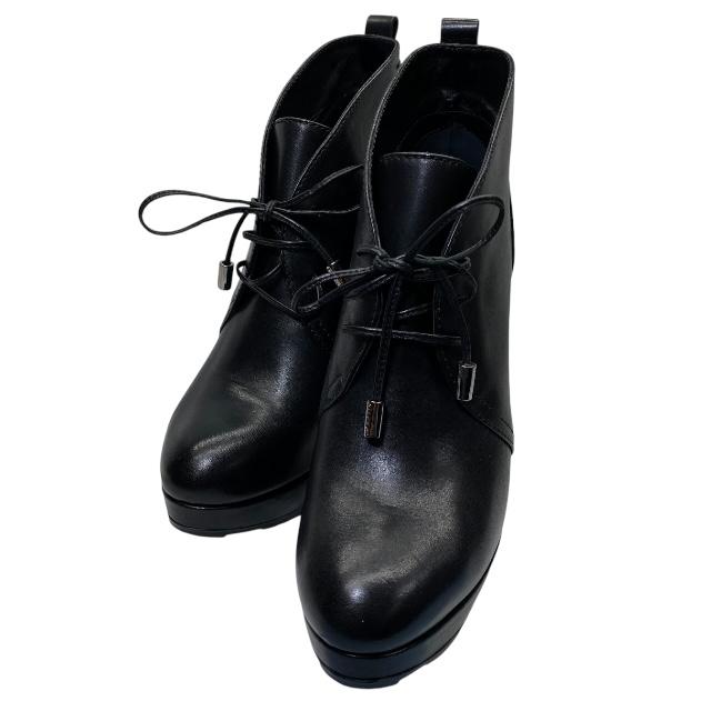 MONCLER ブラック ブーティ MONCLER モンクレール ブーティ ブーツ ハイヒール レースアップ