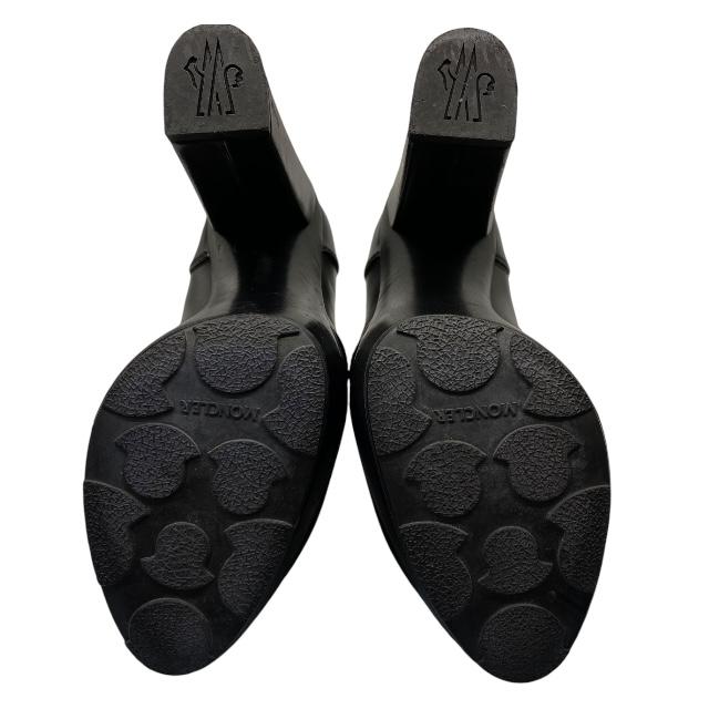 MONCLER ブラック ブーティ MONCLER モンクレール ブーティ ブーツ ハイヒール レースアップ