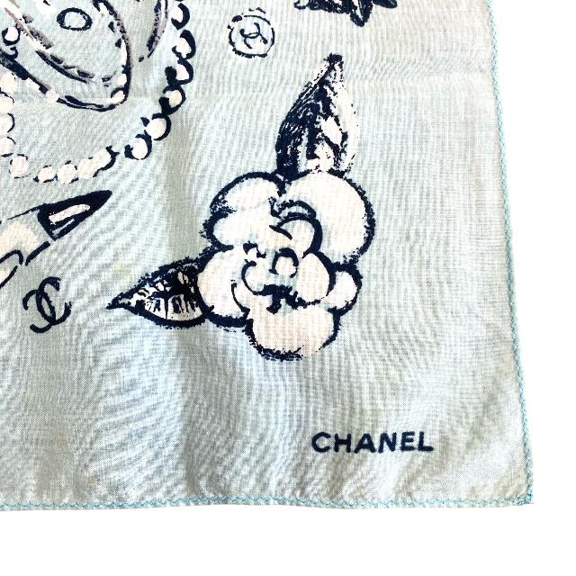 CHANEL（シャネル） スカーフ ハンカチ バンダナ カメリア ロゴ ココ