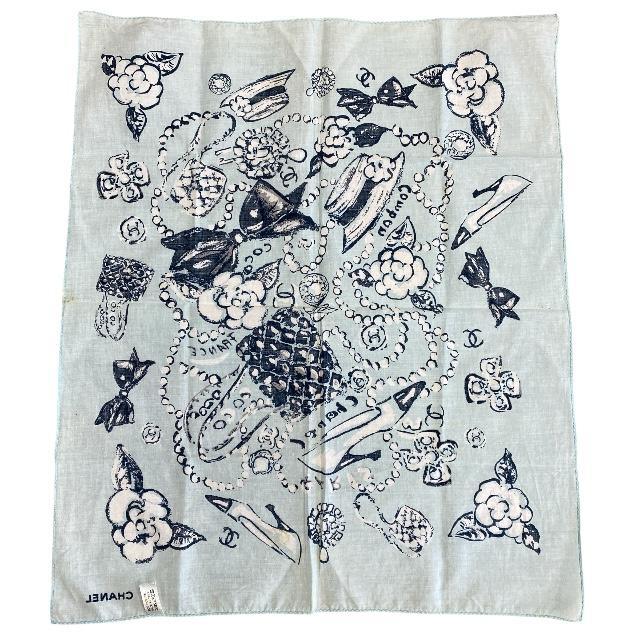 CHANEL（シャネル） スカーフ ハンカチ バンダナ カメリア ロゴ ココ