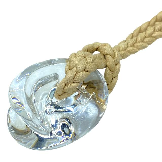 美品バカラクリスタル ネックレス 透明アクセサリーロゴコキアージュ