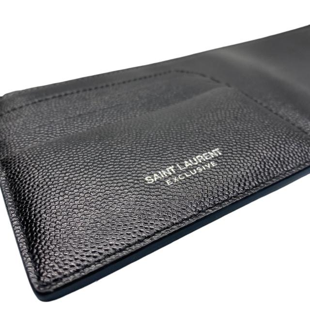 SAINT LAURENT 黒 レザー 長財布 YSL 小銭入れ カード SAINT LAURENT サンローラン 財布 小銭入れ コインケース カード