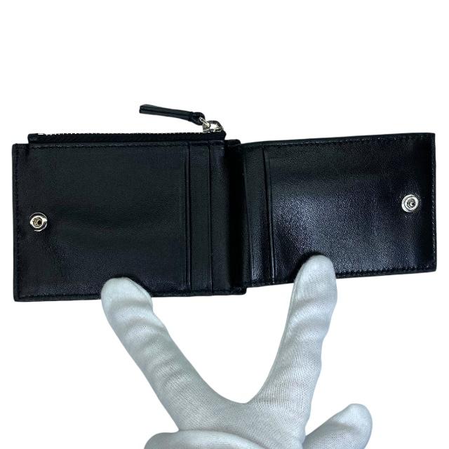 【極美品】バレンシアガ フラグメントケース シンプル レザー ブラック バレンシアガ】レザー フラグメントケース コイン＆カード入れ