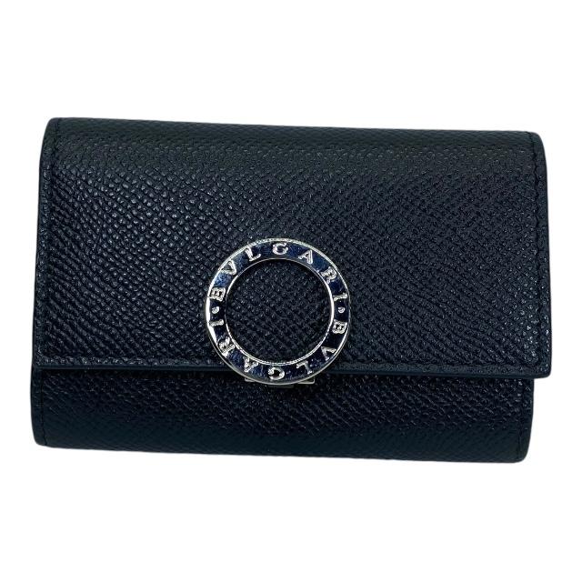 美品　ブルガリ　キーケース　ロゴクリップ　キーホルダー　レザー　黒 BVLGARI ブルガリ ロゴクリップ 6連キーケース レザー ブラック