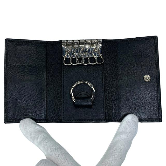 BVLGARI ブルガリ　ブルガリ　ブルガリ　レザー　6連キーケース　ブラック BVLGARI ブルガリ 6連 キーケース レザー ブラック - 中古小物