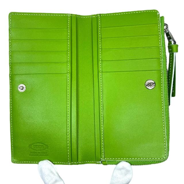 TOD'S トッズ 財布 グリーン TOD'S トッズ 財布 二つ折り財布 折り財布 ロングウォレット L字