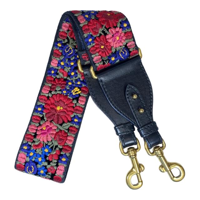 Christian Dior バッグストラップ Shoulder Strap with Ring Denim Blue and Black Check'n'Dior