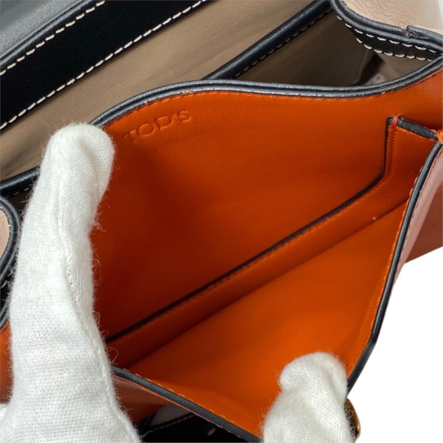 トッズ Tタイムレス レザー ショルダーバッグ オレンジ 美品⁠ ポーチ付き TOD'S（トッズ） T Timeless Tタイムレス ハンドバッグ ショルダー