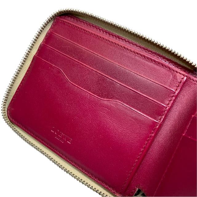LOEWE 二つ折り財布 ベージュ レザー ロエベ LOEWE LOEWE 二つ折り財布 COMPACT ZIP C660Z41X （2463
