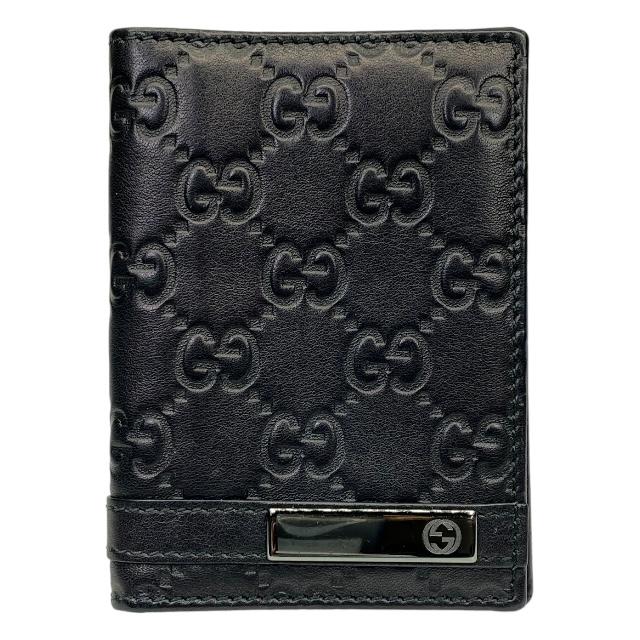 美品✨️グッチ シマ カードケース ケース パスケース ドリアン 黒 GUCCI（グッチ） 233135 グッチシマ カードケース パスケース 名刺入れ