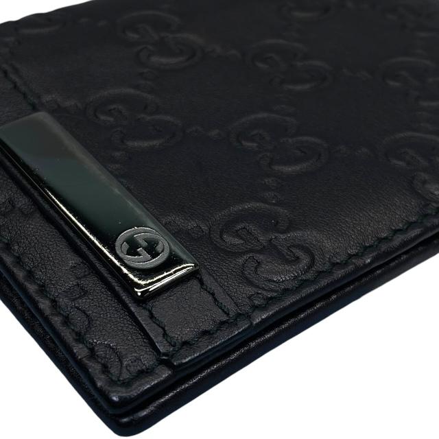 美品✨️グッチ シマ カードケース ケース パスケース ドリアン 黒 GUCCI（グッチ） 233135 グッチシマ カードケース パスケース 名刺入れ