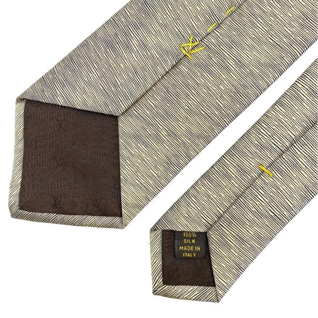 ルイ・ヴィトン　Louis Vuitton　ネクタイ　程度良　ライトベージュ econext_1010-a2367y-k3b