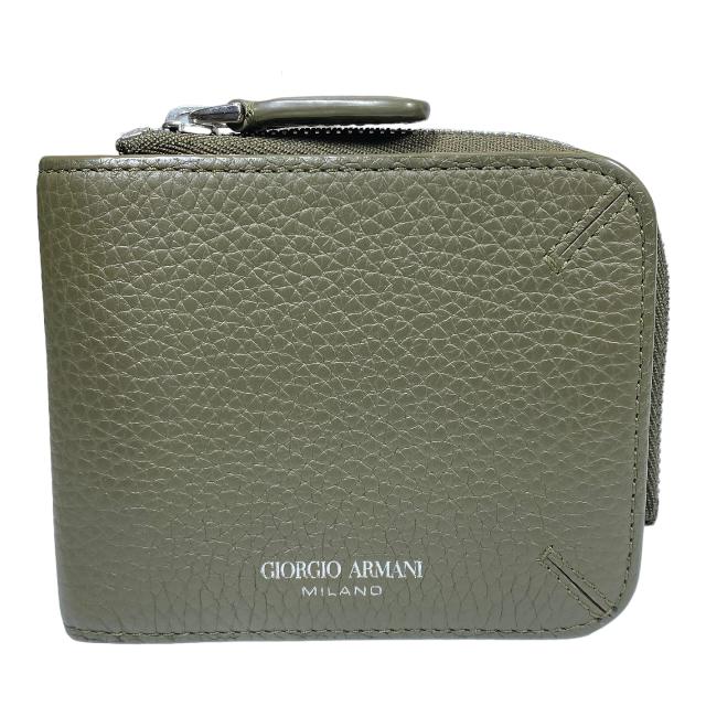 美品】GIORGIO ARMANI ジョルジオアルマーニ 財布 二つ折り財布 折り 