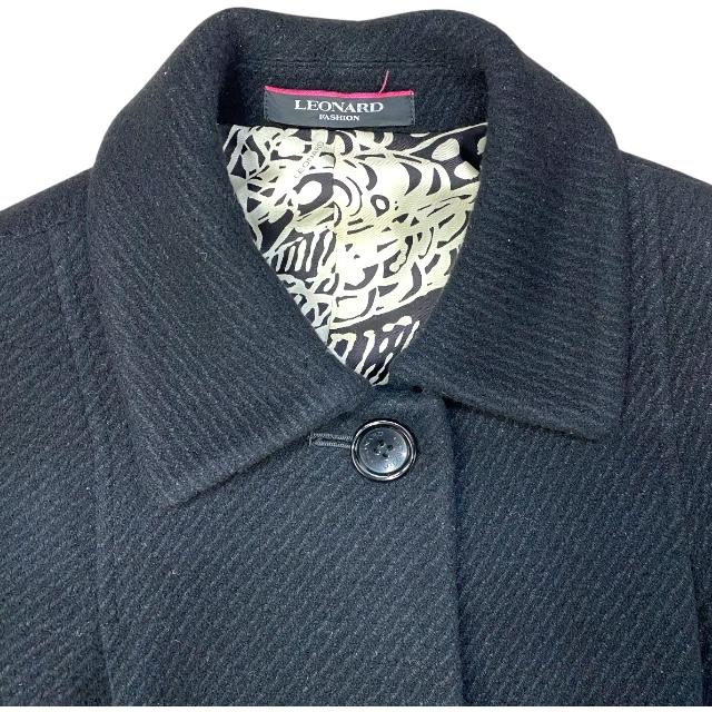 LEONARD（レオナール） ロングコート アウター 比翼仕立て Aライン
