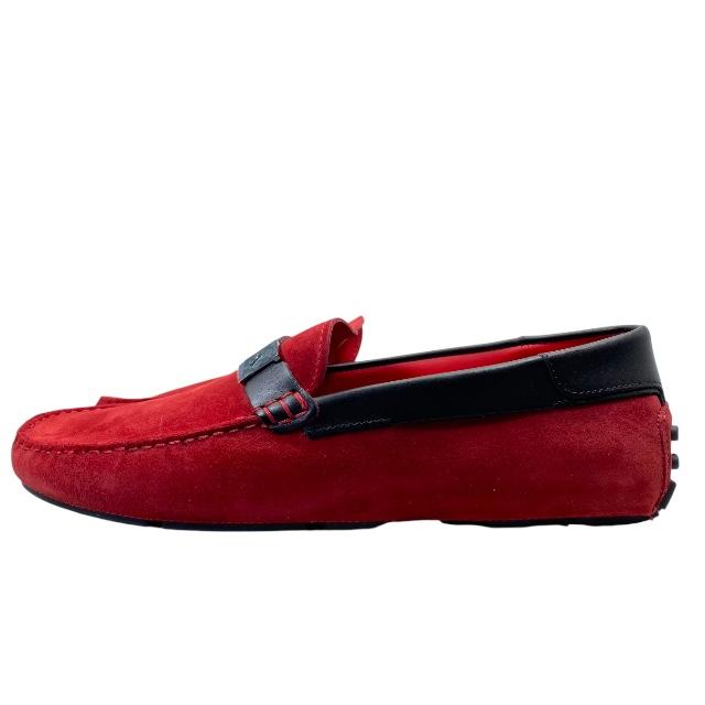 未使用 TOD'S Ferrari ドライビングシューズ レッド 10 1/2 TOD'S（トッズ） 【未使用】TODS Ferrari フェラーリ ローファー