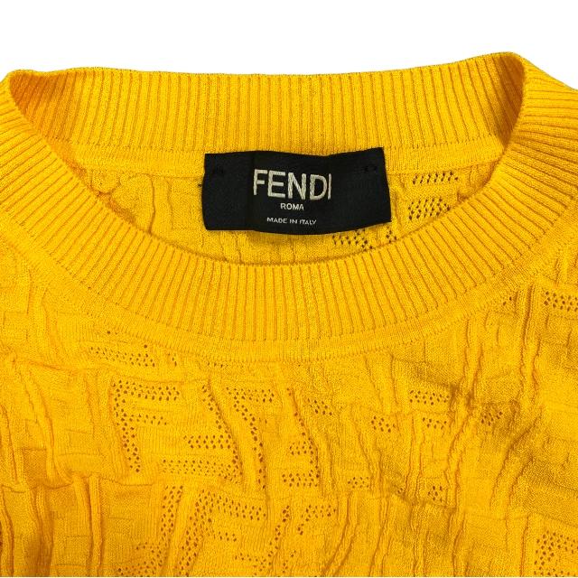 ひし型 フェンディ FZY442 AFZA 薄手 ニット トップス ズッカ柄 - 通販