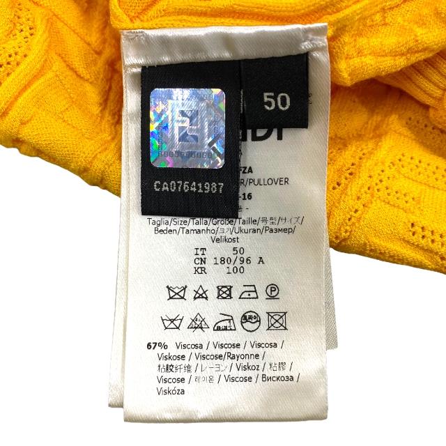 FENDI フェンディ FZY442 AFZA 薄手 ニット トップス ズッカ柄 2021年 