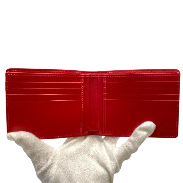 未使用 クリスチャン ルブタン 二つ折り財布 カードウォレット キャンバス レザー ブラック レッド メンズ Christian Louboutin | Christian Louboutin | 04