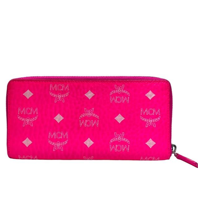 ＭCＭ　正規品　長財布　ラウンドファスナー　　ピンク　新品未使用 エムシーエム MCM MYL7AVC80 ラウンドファスナー長財布 L.PK PZ001