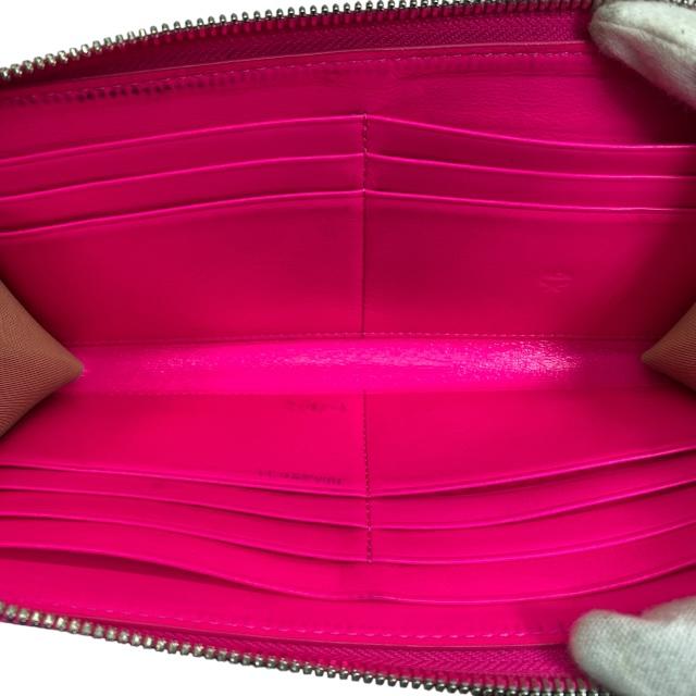 MCM エムシーエム　サフィアーノレザー　長財布　ピンク MCM エムシーエム 財布 長財布 ロングウォレット ラウンド