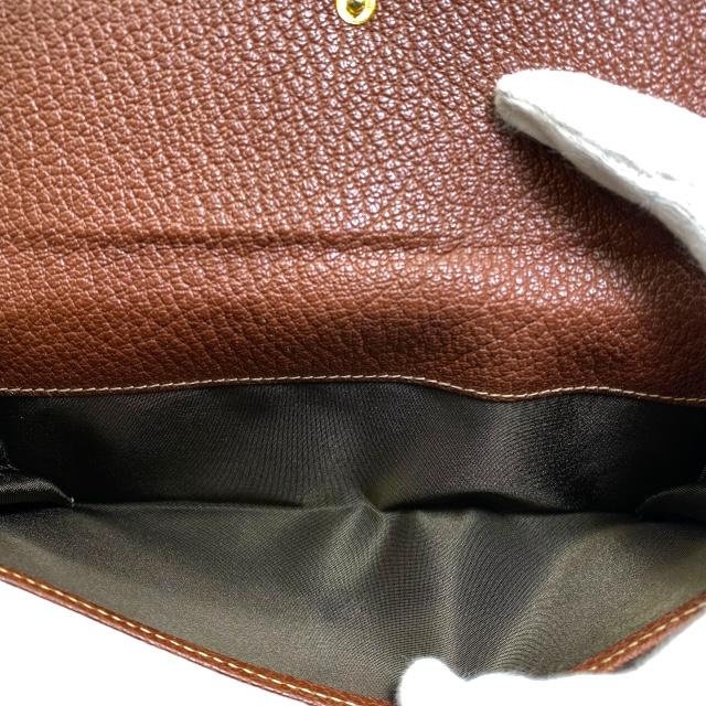【美品】◇ブルガリ◇ ブラウン / グレインレザー / 折り長財布 BVLGARI（ブルガリ） 財布 長財布 ロングウォレット 二つ折り財布 折