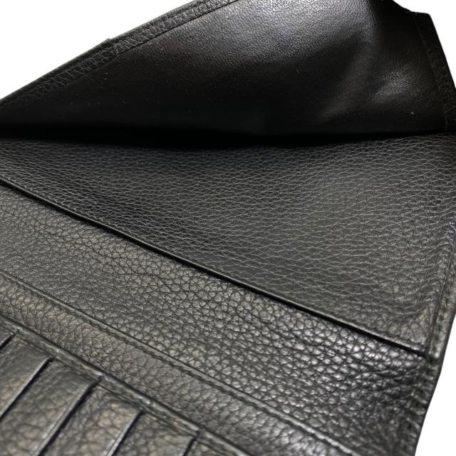 BALLY ブラックレザー 長財布 ストライプデザイン BALLY ブラックレザー 長財布 ストライプデザイン - メルカリ