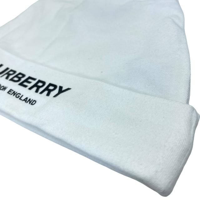 BURBERRY バーバリー 帽子 小物 アクセサリー ベビー用 キッズ 子供用 ロゴ コットン ホワイト [サイズ 42-44cm]の画像