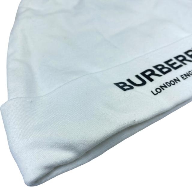 BURBERRY バーバリー 帽子 小物 アクセサリー ベビー用 キッズ 子供用 ロゴ コットン ホワイト [サイズ 42-44cm]の画像