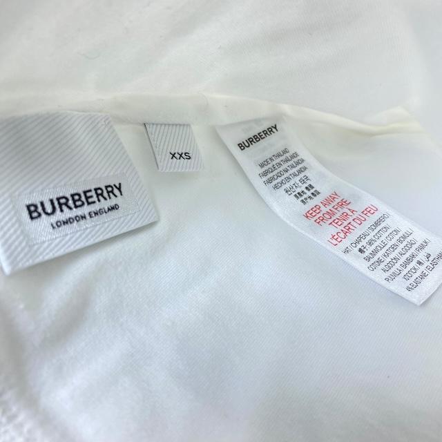 BURBERRY バーバリー 帽子 小物 アクセサリー ベビー用 キッズ 子供用 ロゴ コットン ホワイト [サイズ 42-44cm]の画像