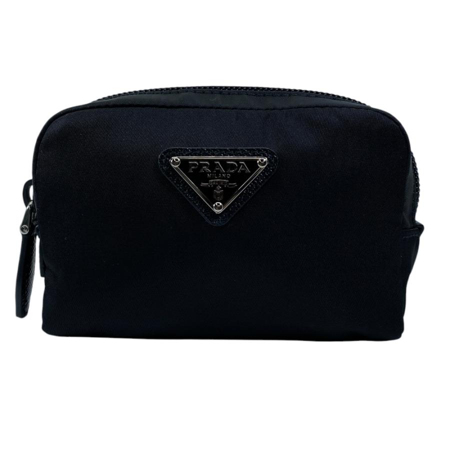 美品　PRADA プラダ Re-Nylonミニポーチ ケース 三角ロゴ PRADA（プラダ） 美品 Re-Nylon マイクロポーチ コスメポーチ 三角ロゴ