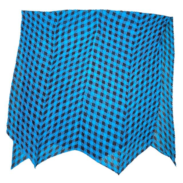 ISSEY MIYAKE プリーツプリーズ ストール 青×水色 PLEATS PLEASE ISSEY MIYAKE - PLEATS PLEASE ISSEY MIYAKE / プリーツ