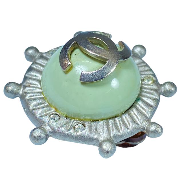 CHANEL シャネル イヤリング ココマーク 片耳のみ 刻印あり グリーン 