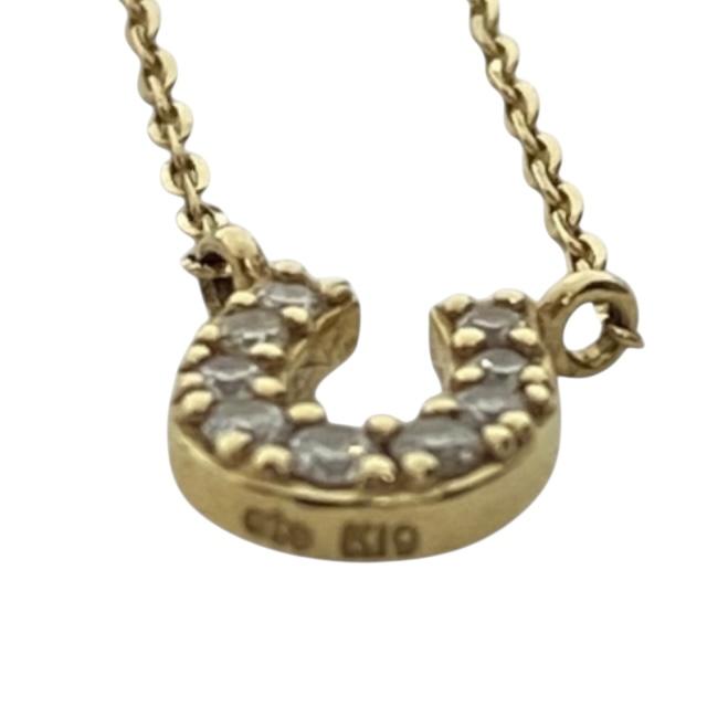 ete（エテ） 7610107 ホースシュー K10 ネックレス ダイヤモンド
