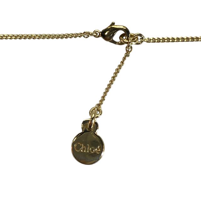 【クロエ】 エングレッシュ チャーム チェーン ネックレス Chloe クロエ ネックレス ペンダント アクセサリー 小物 ロゴ GP
