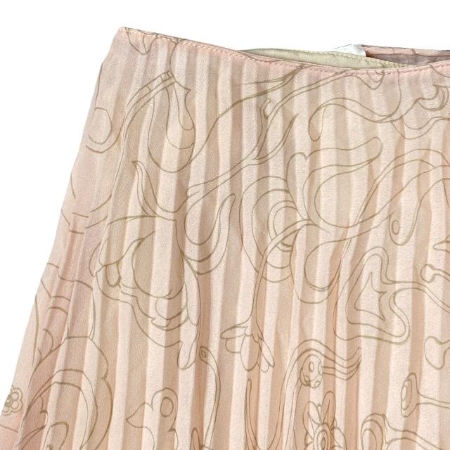 PRADA（プラダ） プリーツスカート ボトムス ひざ丈 総柄 ポリエステル