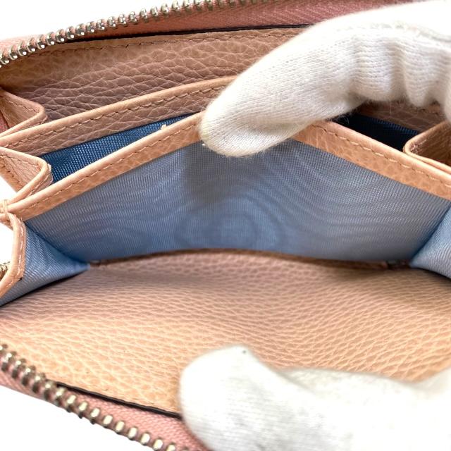 美品　GUCCI コインケース　GGパターン　ブラウン GUCCI グッチ 146570 1502 GG シマ レザー コインケース
