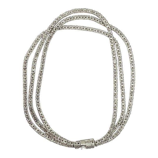 テニスブレスレット　ヴィンテージ　925 SILVER ブレスレット 3連 テニスブレスレット K18WG 18金 3.00ct ダイヤモンド