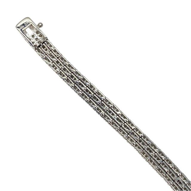 ブレスレット 3連 テニスブレスレット K18WG 18金 3.00ct ダイヤモンド 