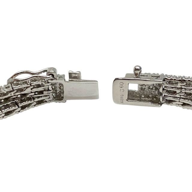 ブレスレット 3連 テニスブレスレット K18WG 18金 3.00ct ダイヤモンド