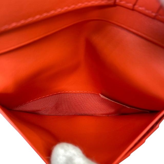 BOTTEGA VENETA 三つ折り財布 朱色系オレンジ 保存袋付 BOTTEGA VENETA（ボッテガ・ヴェネタ） 財布 二つ折り財布 折財布
