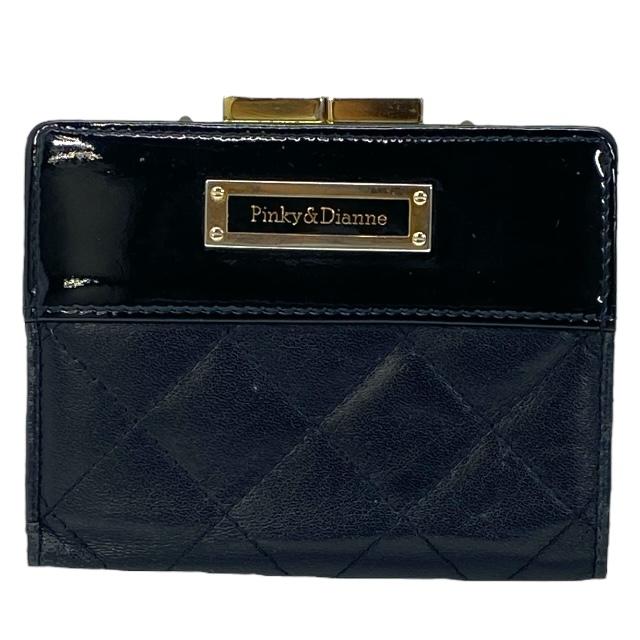 【未使用】PINKY&DIANNE キルティング 二つ折り財布 ブラック PINKY&DIANNE（ピンキー アンド ダイアン） ピンキー＆ダイアン 財布