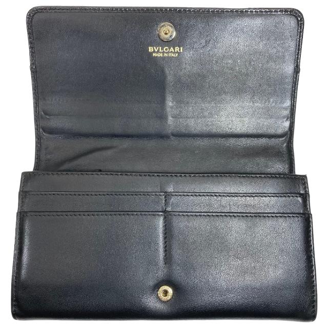 BVLGARI ブルガリ BBTONDO 284691 長財布 二つ折り ブラック レザー 