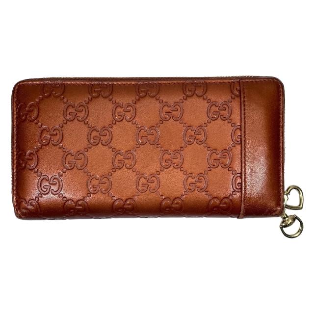 GUCCI グッチ シグネチャー シマ ジップアラウンド ロングウォレット 
