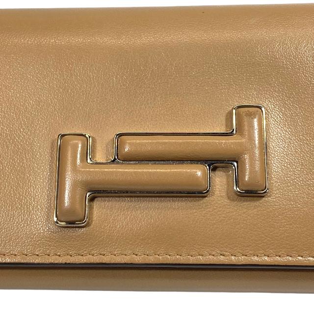 (美品)大人気、トッズ、長財布、ダブルT、人気デザイン、人気色、ボルドー、金ロゴ 美品)大人気、トッズ、長財布、ダブルT、人気デザイン、人気色