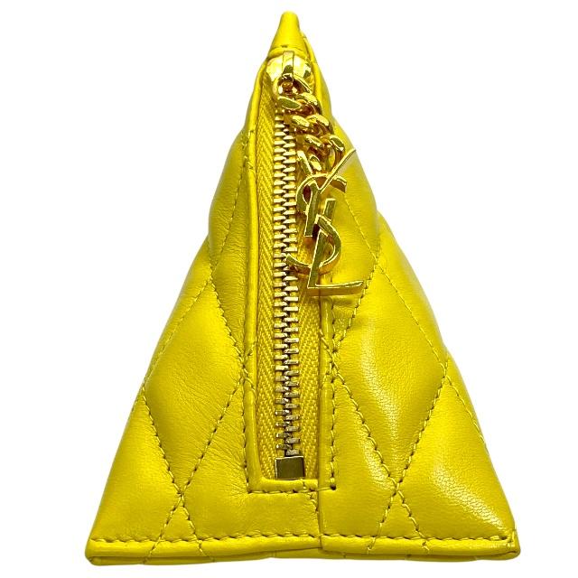 SAINT LAURENT サンローラン フラグメントケース イエロー SAINT LAURENT 【未使用】SAINT サンローラン ベルランゴ コインケース