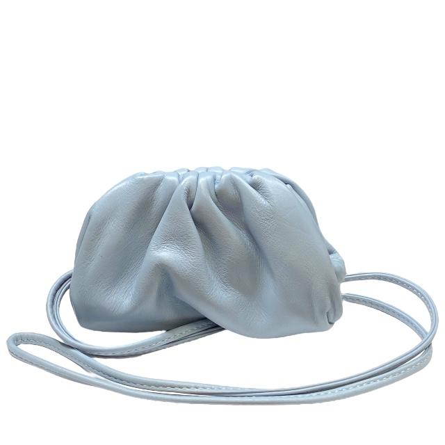 美品】ボッテガヴェネタ ミニ ザ ポーチ ブルー 水色 ショルダーバッグ