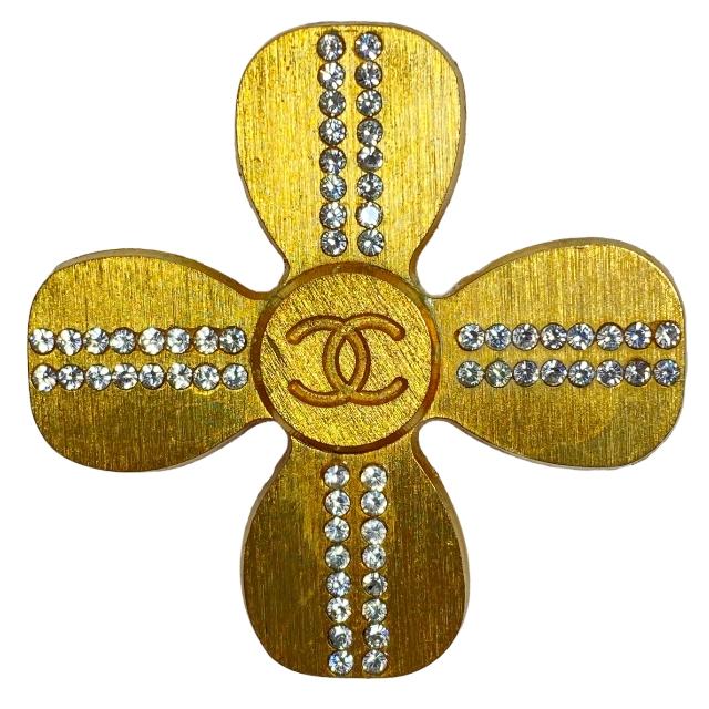 CHANEL シャネル ヴィンテージ ブローチ ピンブローチ クローバー ココ