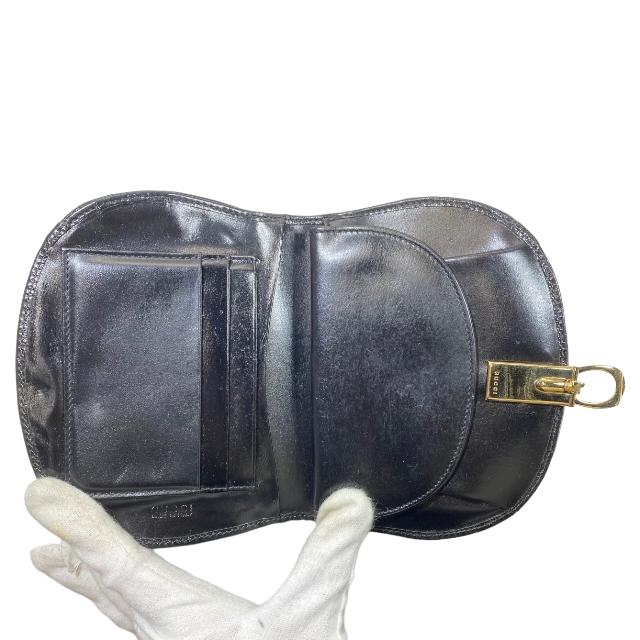 GUCCI グッチ オールドグッチ 二つ折り 財布 半円型 ゴールド金具